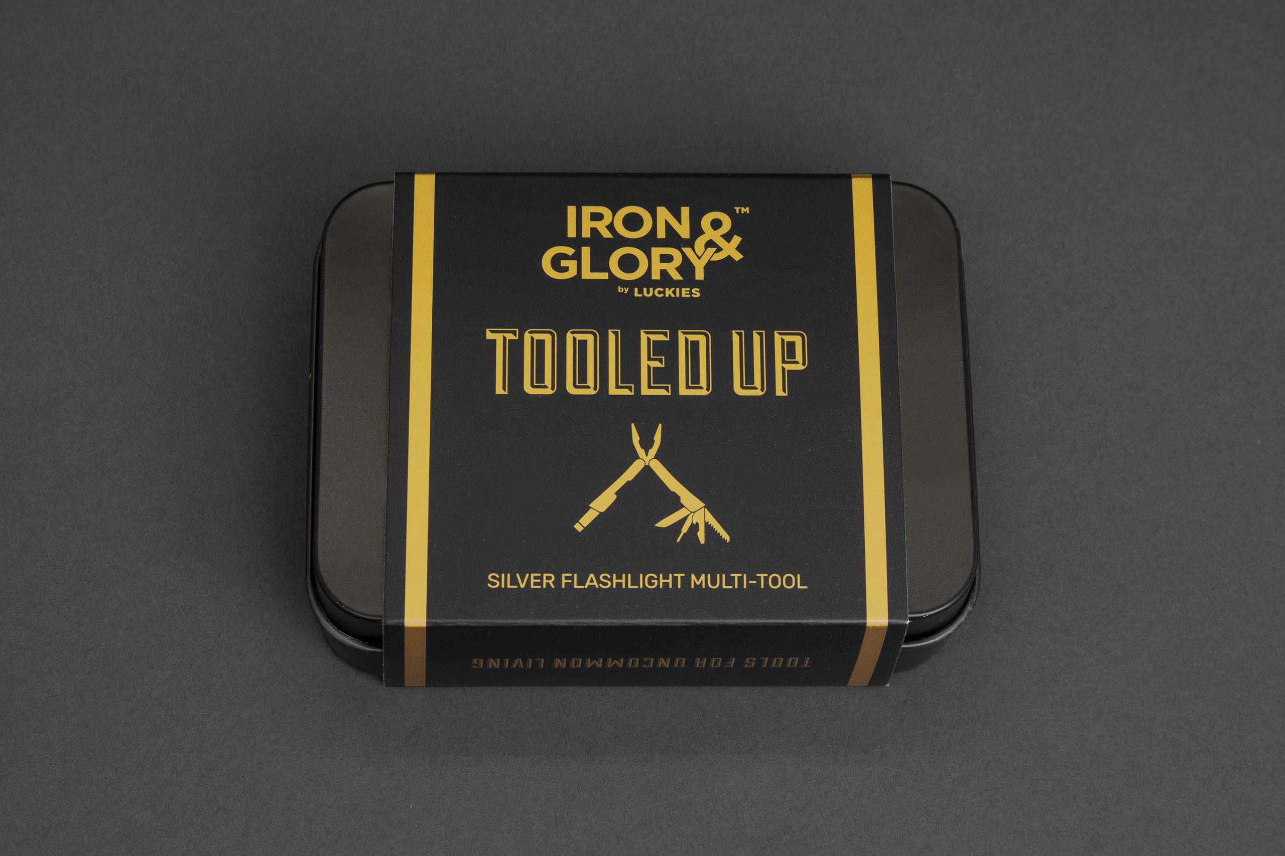 Multi Tool LED Tooled UP Silver Black Iron Glory
