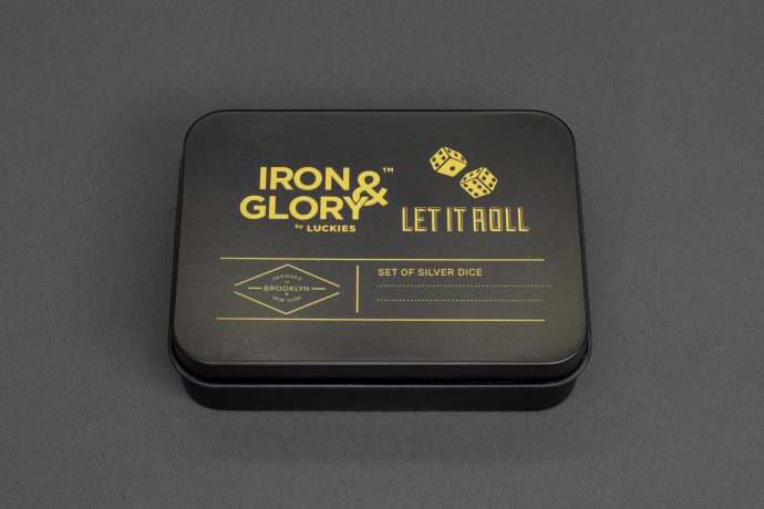 Dice Set Silver Gold Iron Glory Let It Roll