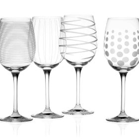 Design de vidro em vidro Mikasa White Wine Cheers