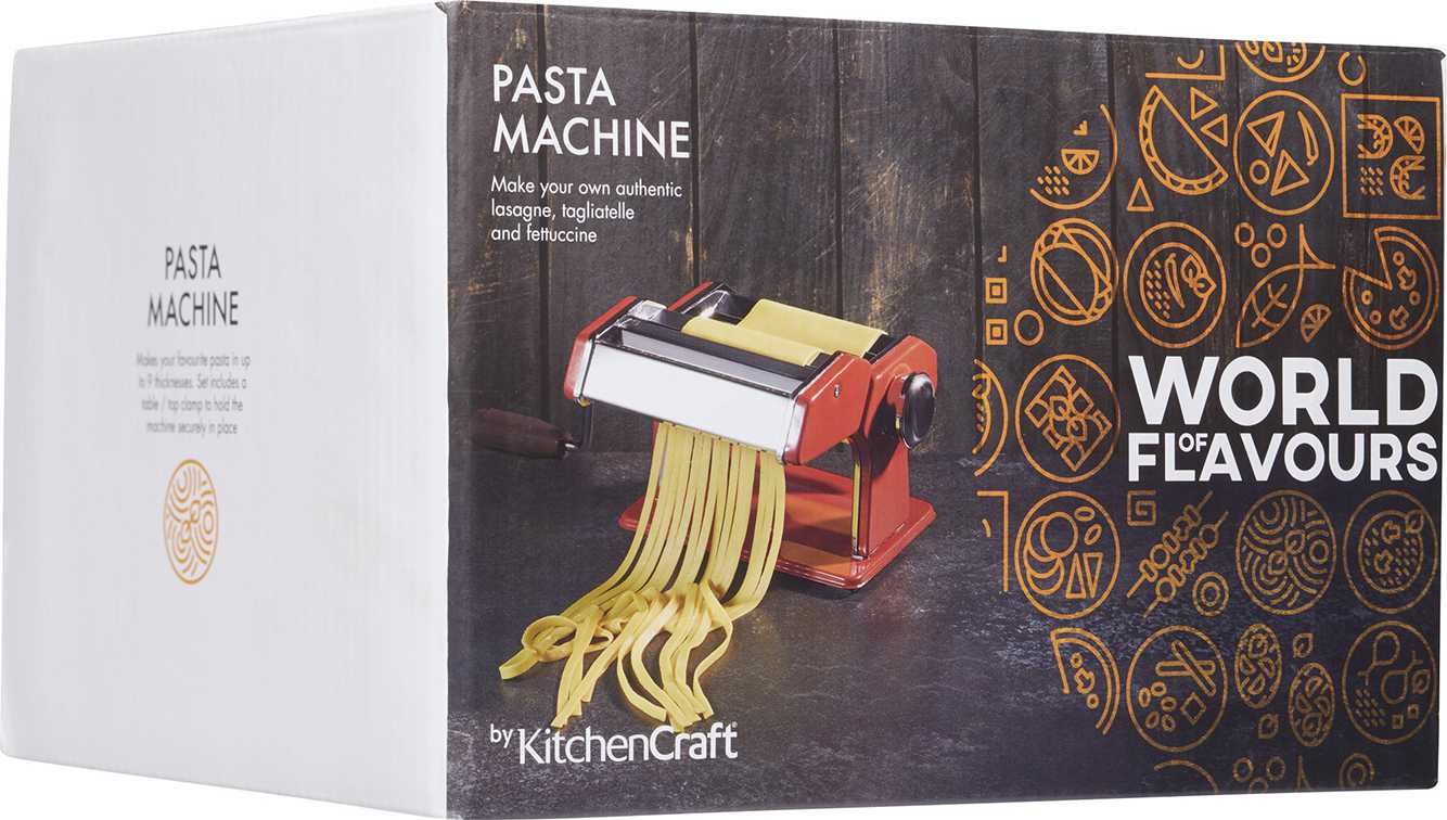 Pasta Maker Home World of Flavours Kitchencraft Red