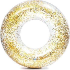 Swimming Ring Floating Tube 107cm Glitter Intex Summer Gold