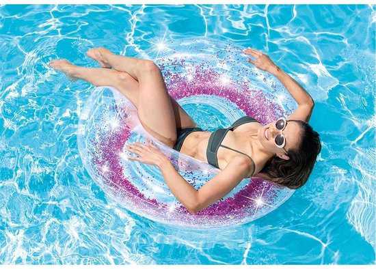 Swimming Ring Floating Tube 107cm Glitter Intex Summer