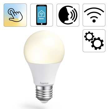 WiFi WLAN LED Smart Bulb E27 White HAMA
