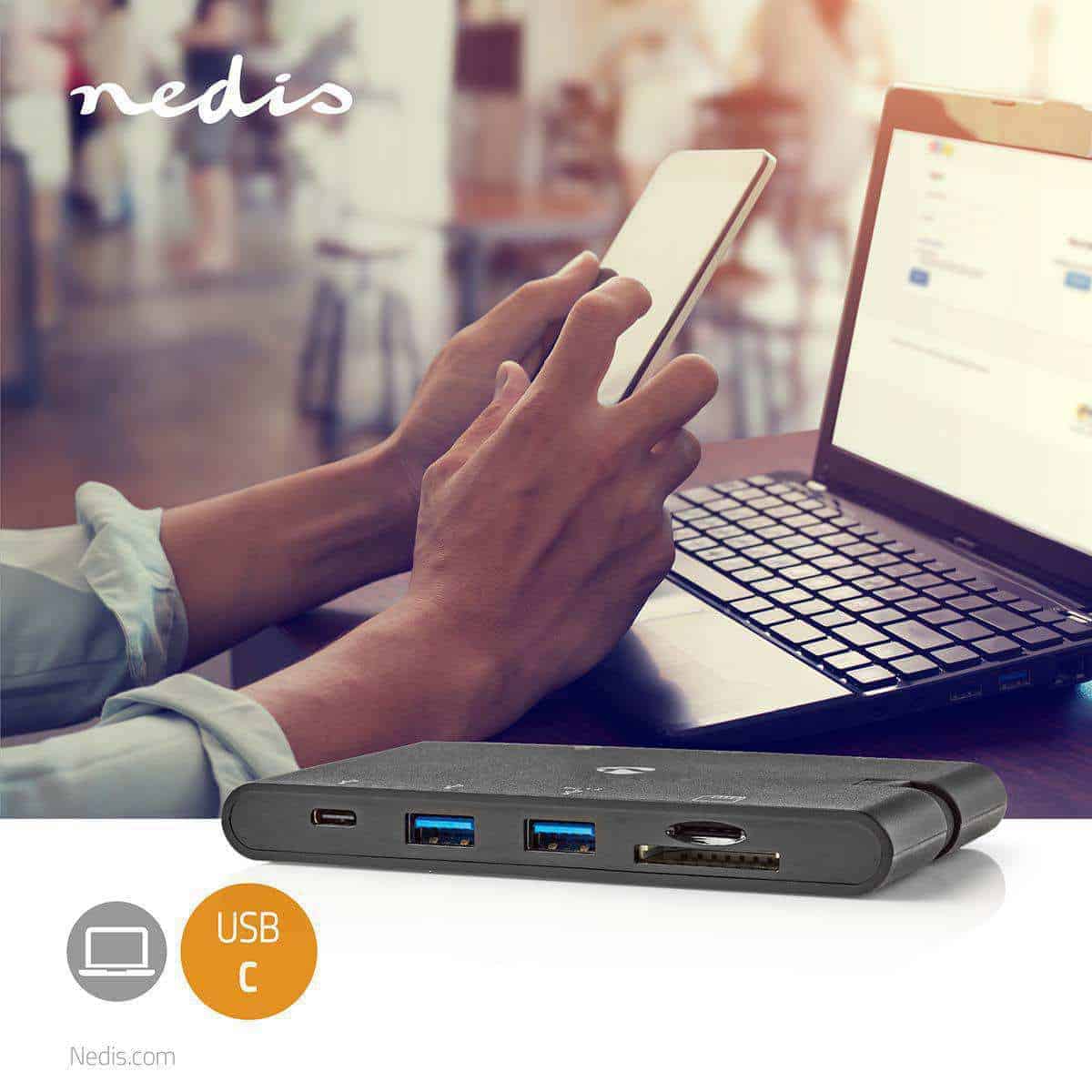 Docking Station USB-C Port Adapter Nedis