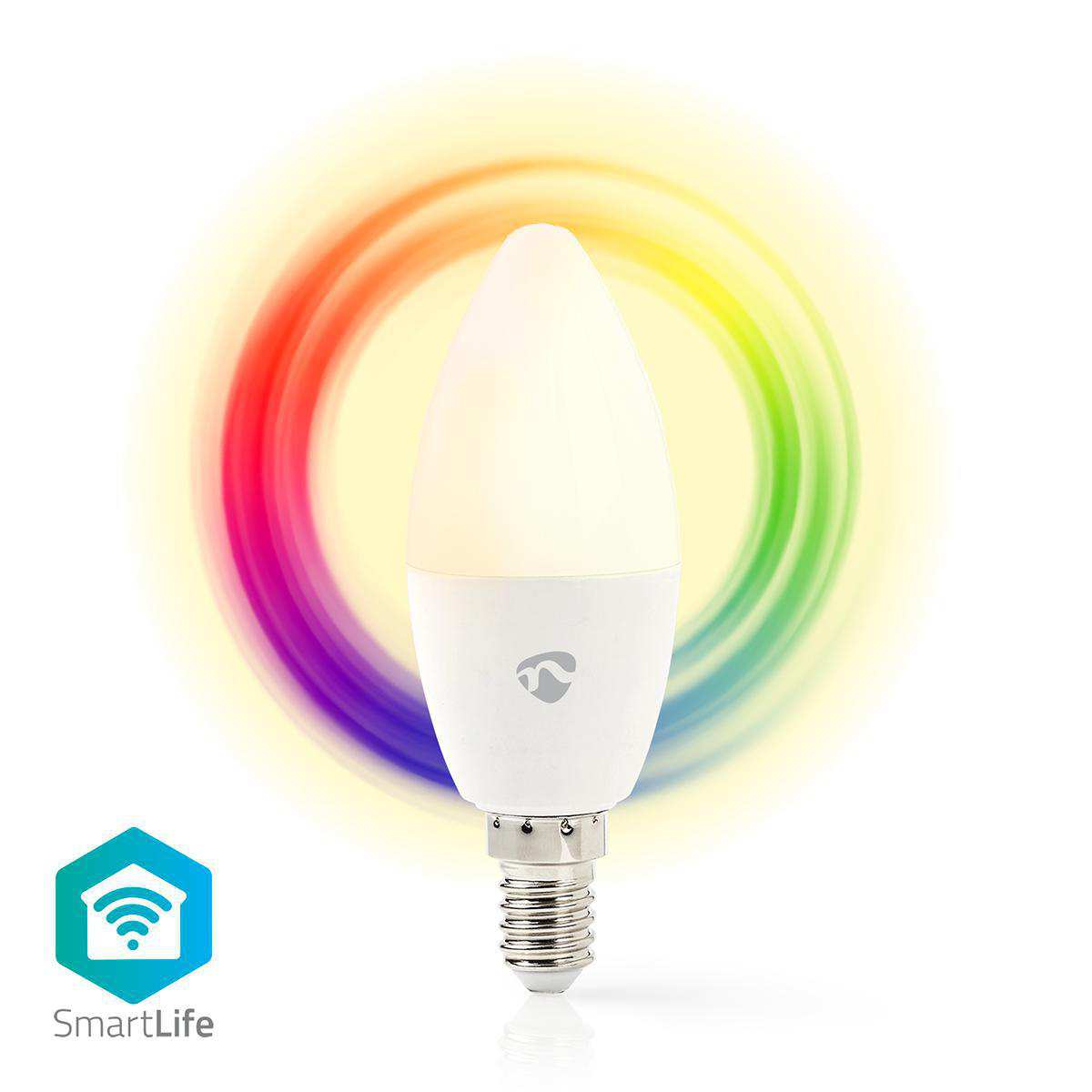 Smart LED Bulb Wifi E14 RGBW Colour 350lm Nedis