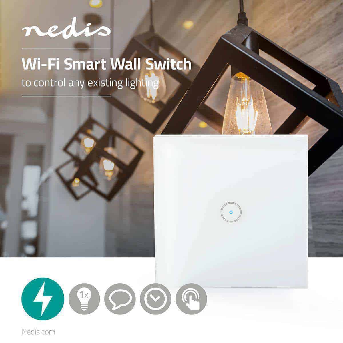 Smart LED Bulb Wifi Single Wall Switch Nedis