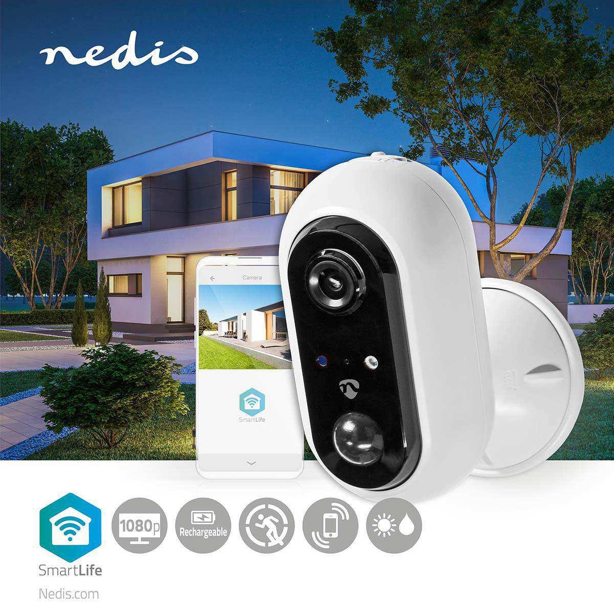 Smartlife Outdoor Camera Full HD 1080p Nedis