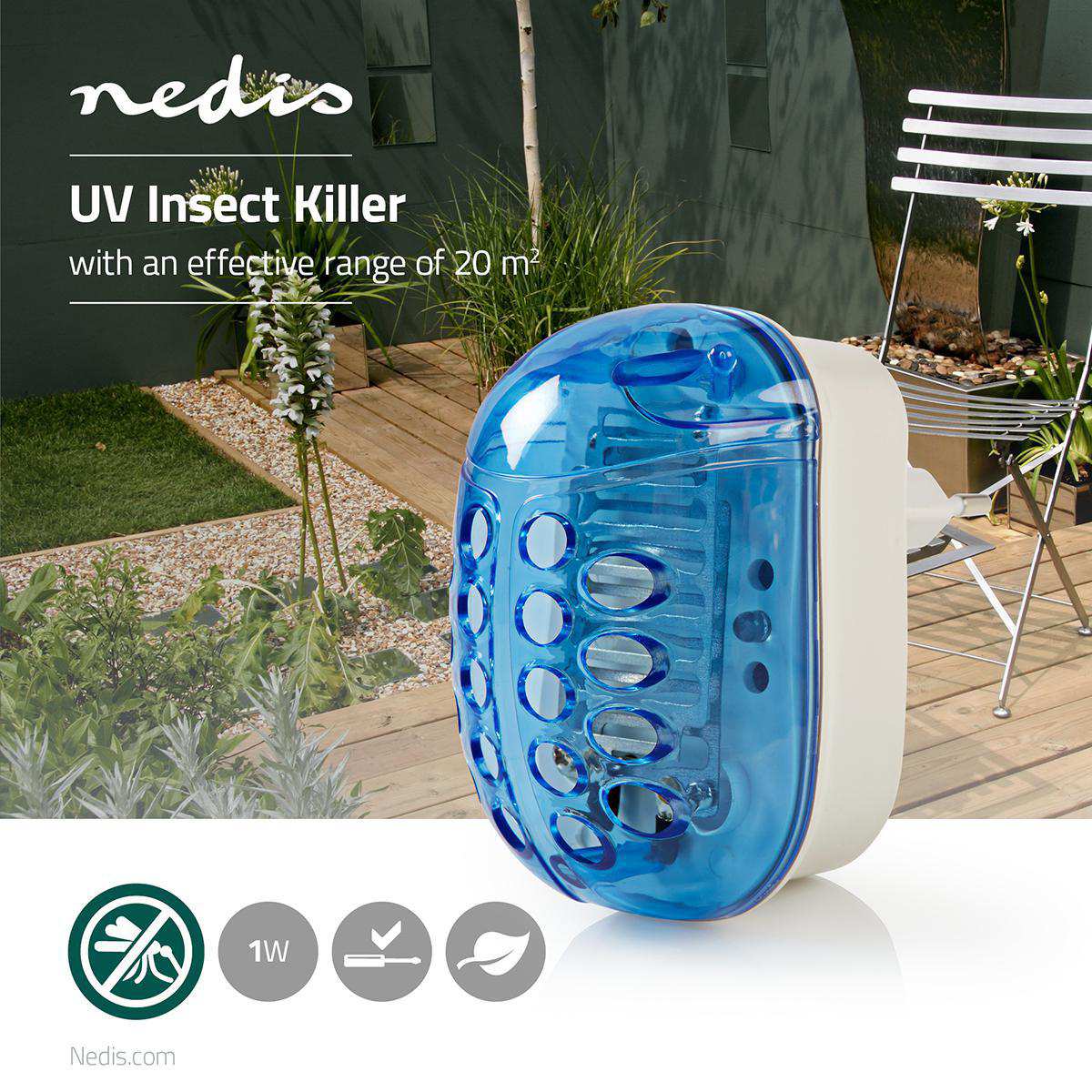 Mosquito Protection Insects Light Trap 1W Nedis