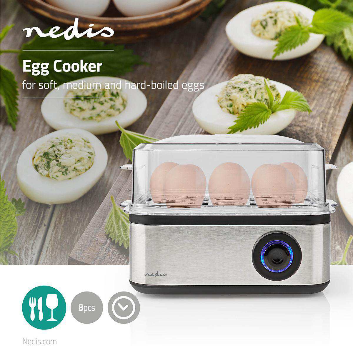 Egg Boiler Cooker 8 Eggs Nedis