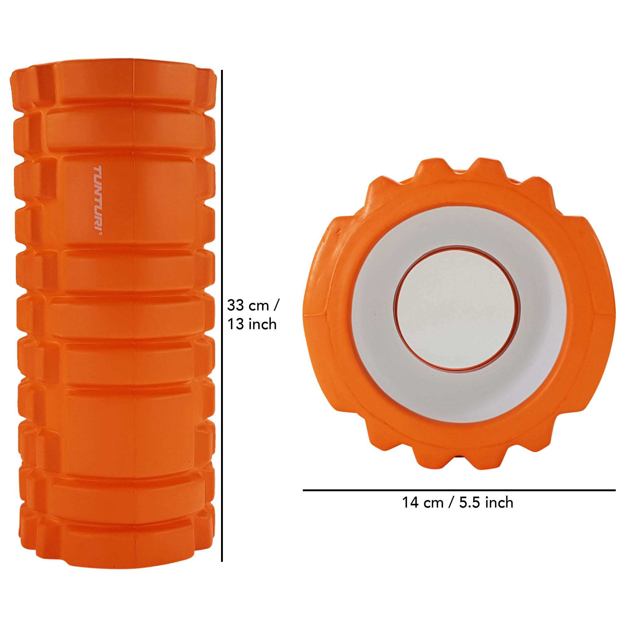 Tunturi Grid Foam Roller for Yoga Back Exerciser 14cm X 33cm Orange for sale online 