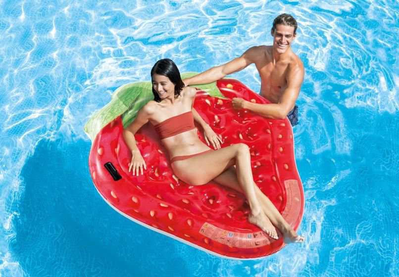 Airbed Floating Matrass Summer Beach Intex Strawberry