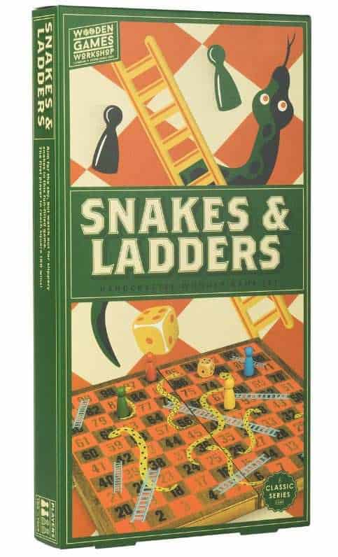 Snakes Ladders Wooden boardgame Professor Puzzle