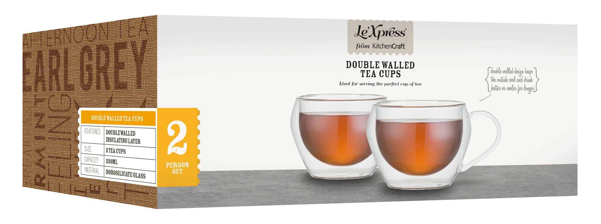 Double Walled Tea Cups Le&apos;Xprses