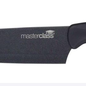 Black Kitchen Knife Set Stand MasterClass Agudo