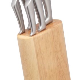 Conjunto de faca de cozinha em sabre MasterClass de bloco de madeira