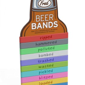 Marcas de marcadores de bebidas em garrafas de cerveja Fred e amigos