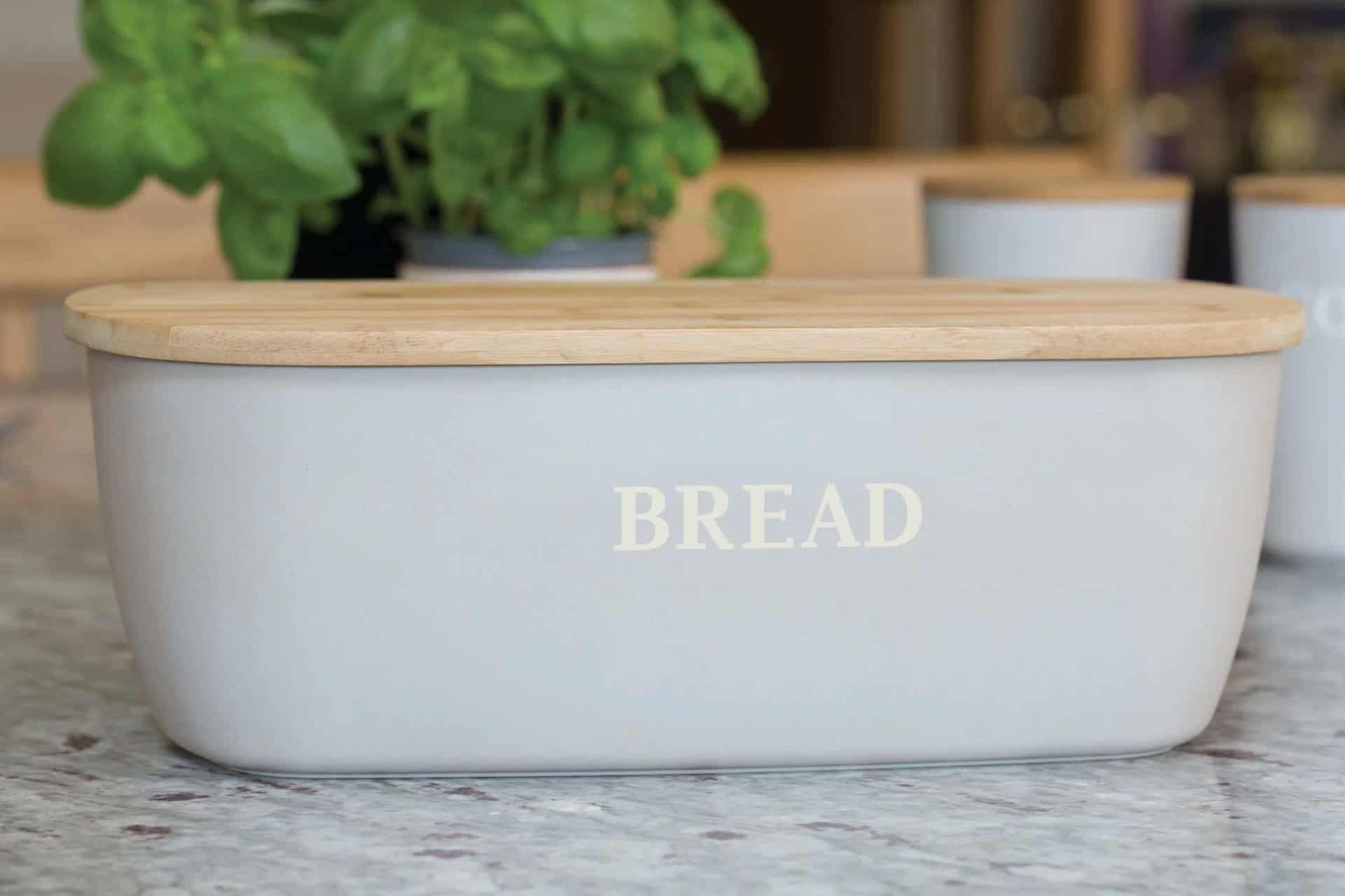 Bread Bin Natural Elements Wood Top