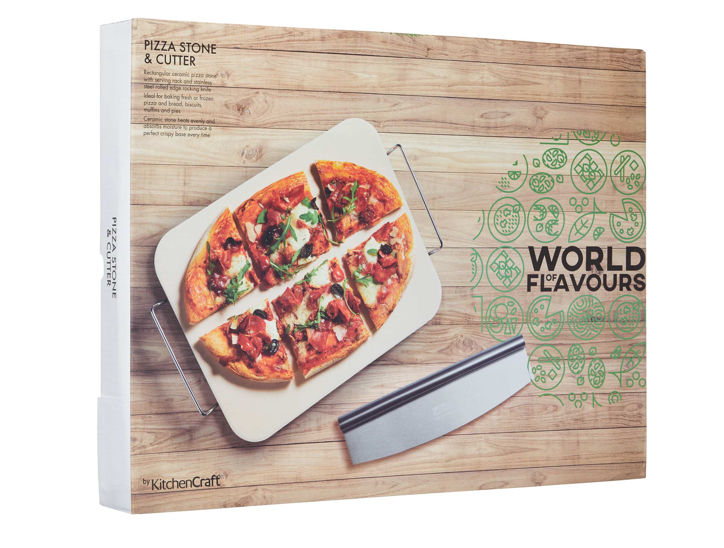 Pizza Stone Cutter World of Flavours Italian