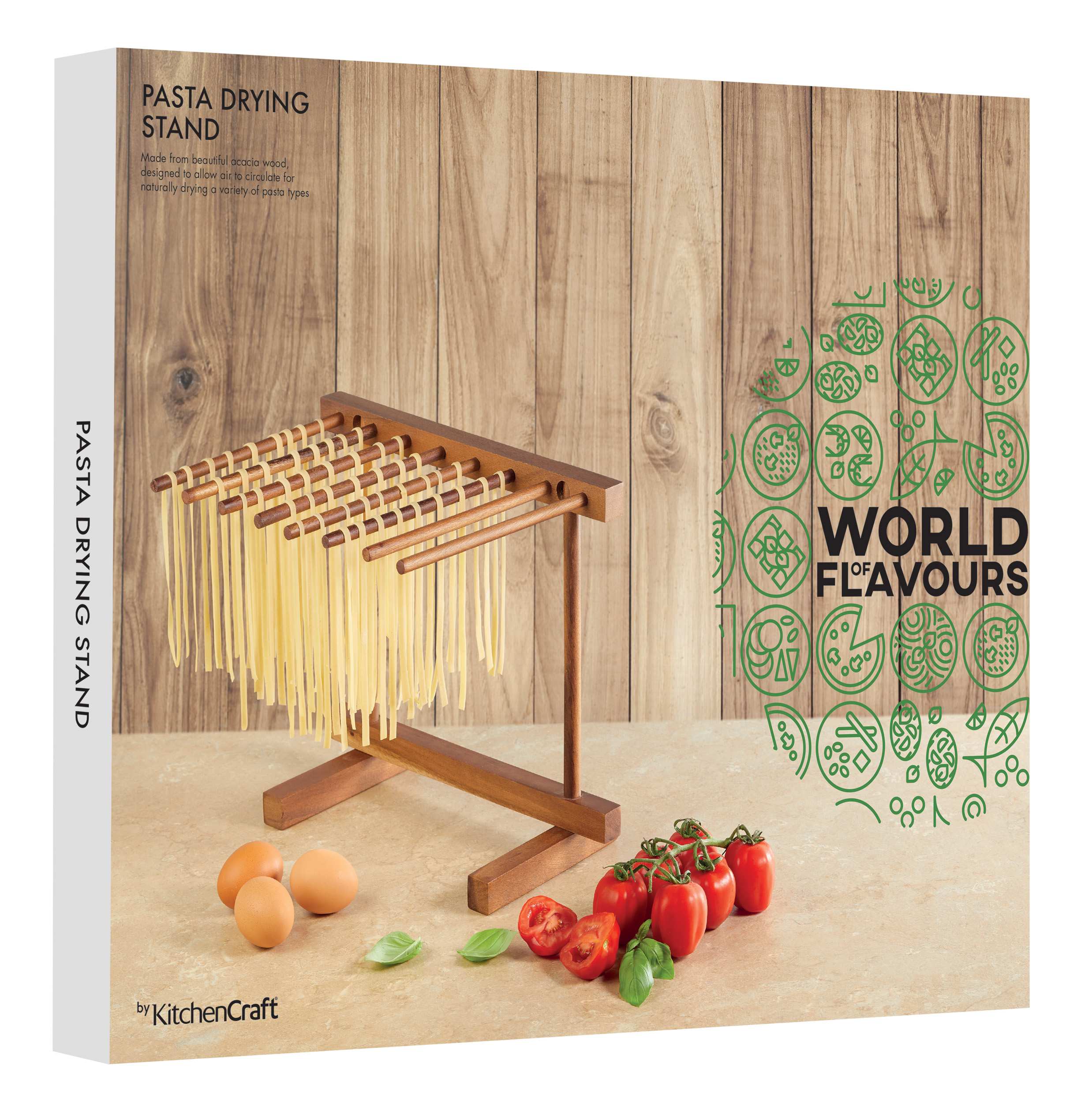 Подставка для сушки макаронных изделий Полка KitchenCraft Wood