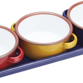 Dip Bowl Set World of Flavours KitchenCraft Emaille
