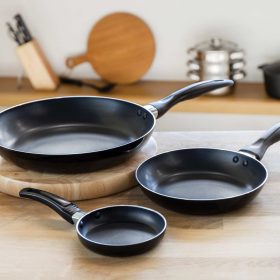 Frying Pan Set Aluminium 12cm 20cm 28cm KitchenCraft