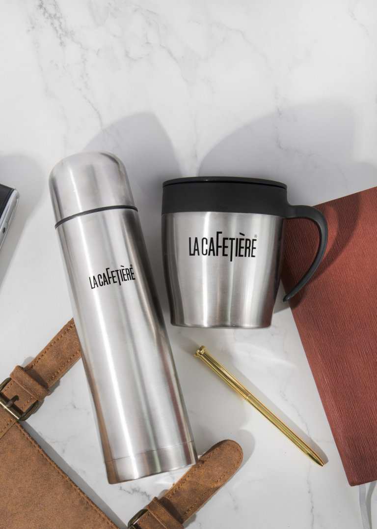 Coffee Mug Flask Set La Cafetiere Gift