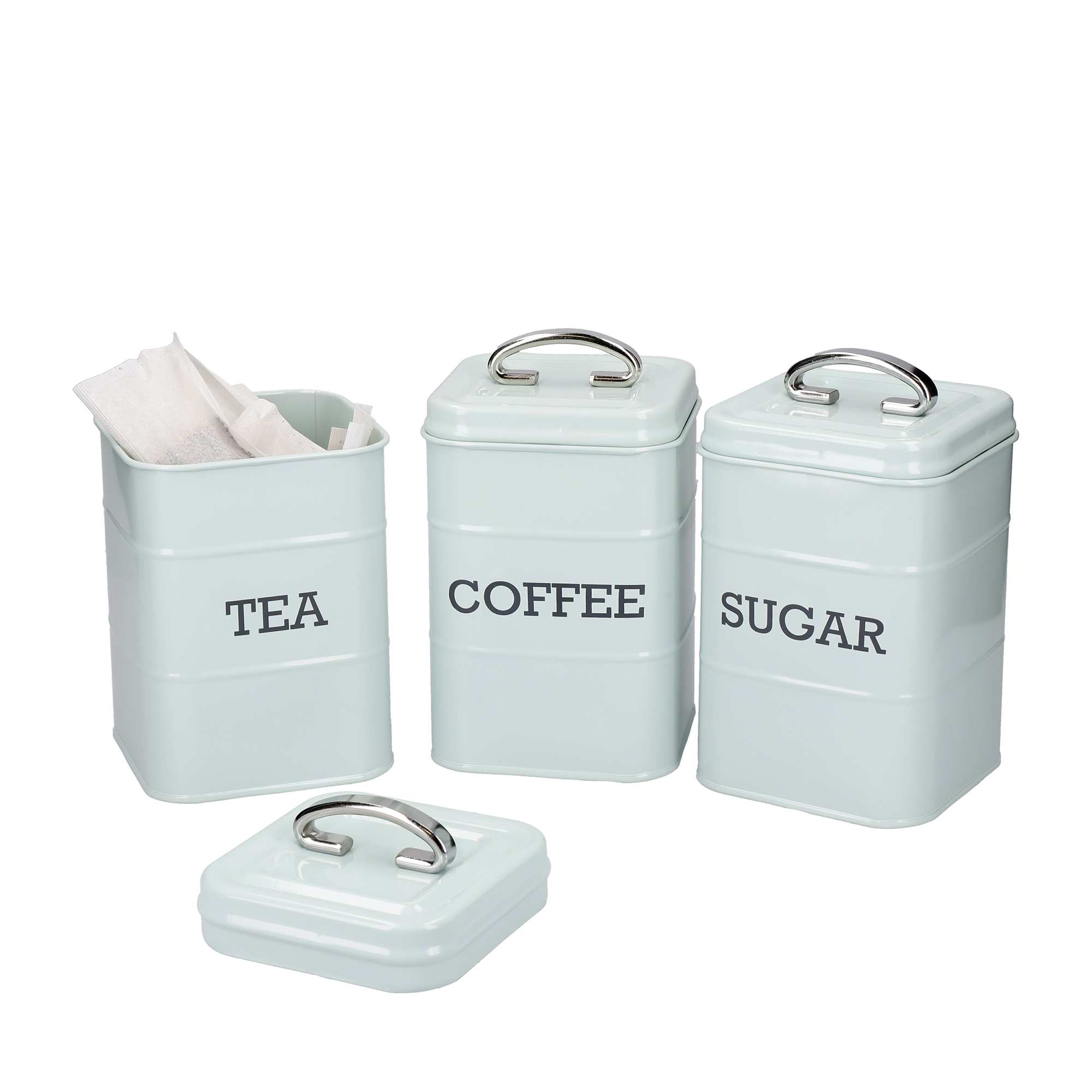 Coffee Tea Sugar Canister Storage Set KitchenCraft