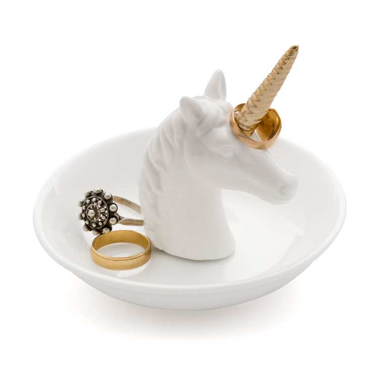 Ring Holder Jewelry Unicorn White Balvi