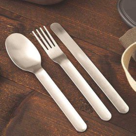 Stainless Steel Cutlery Set To Go Lunch Black Blum