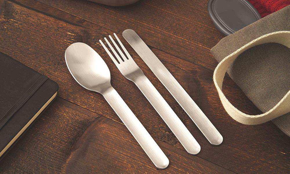 Stainless Steel Cutlery Set To Go Lunch Black Blum