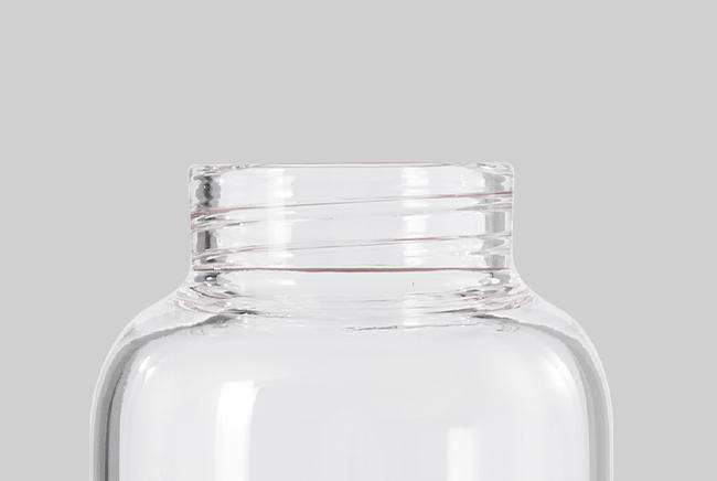 Glass Water Bottle 600ml Black Blum