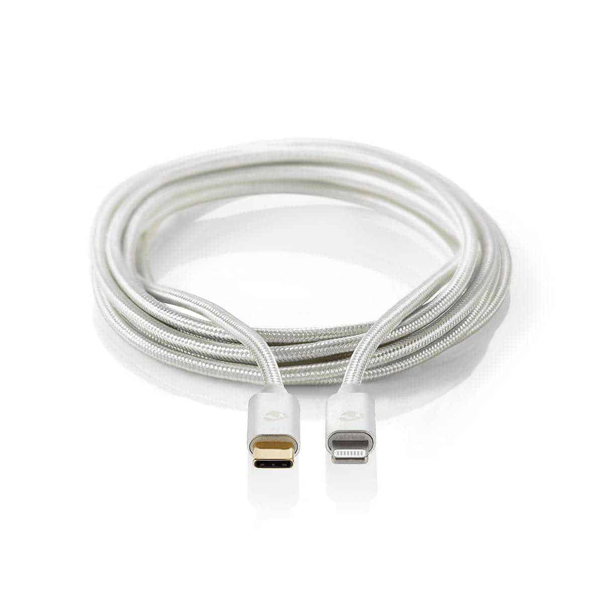Cabo USB Nedis USB tipo C Apple Lightning 8 pinos 1.0m
