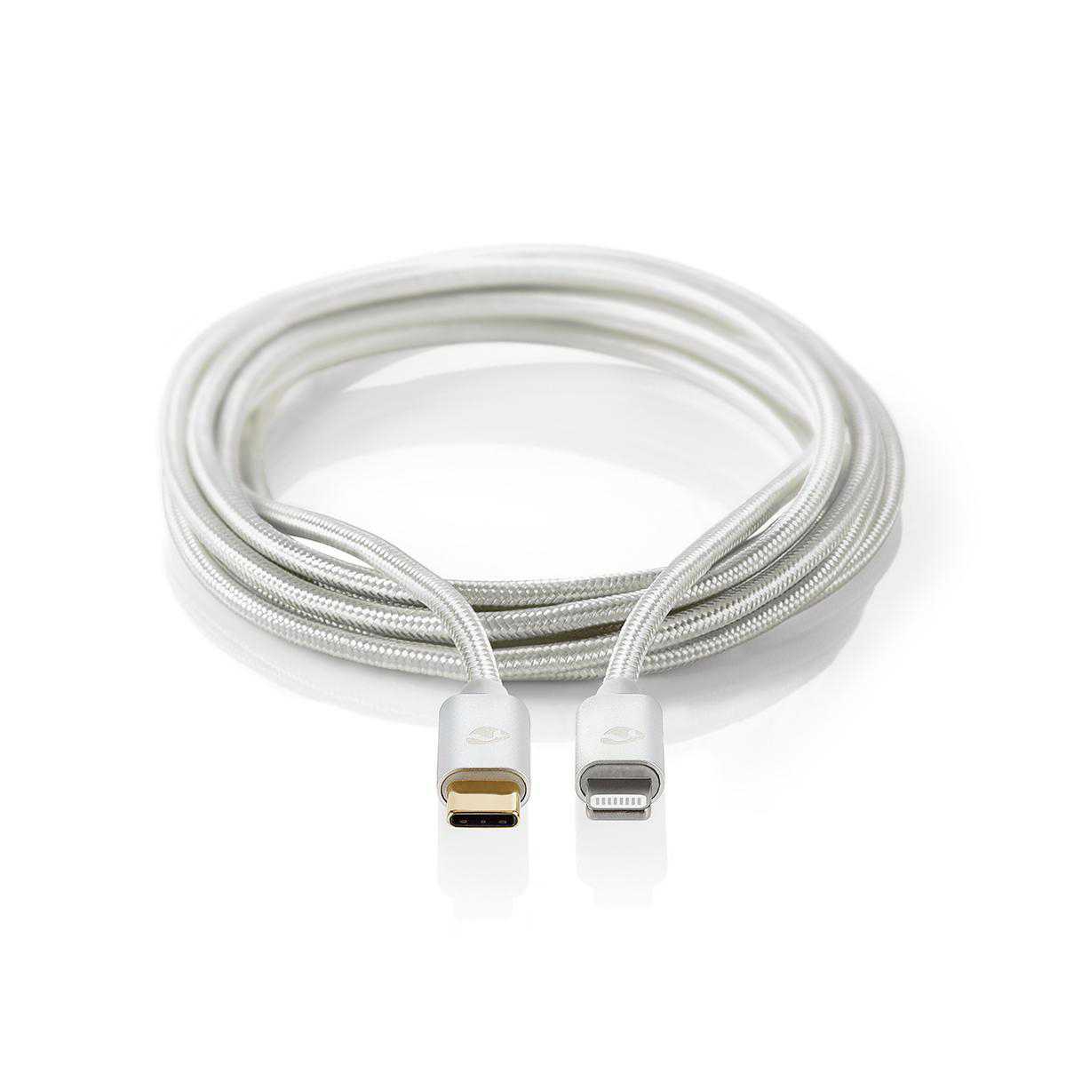 Cable USB Nedis USB tipo C Apple Lightning 8 pines 2.0 m