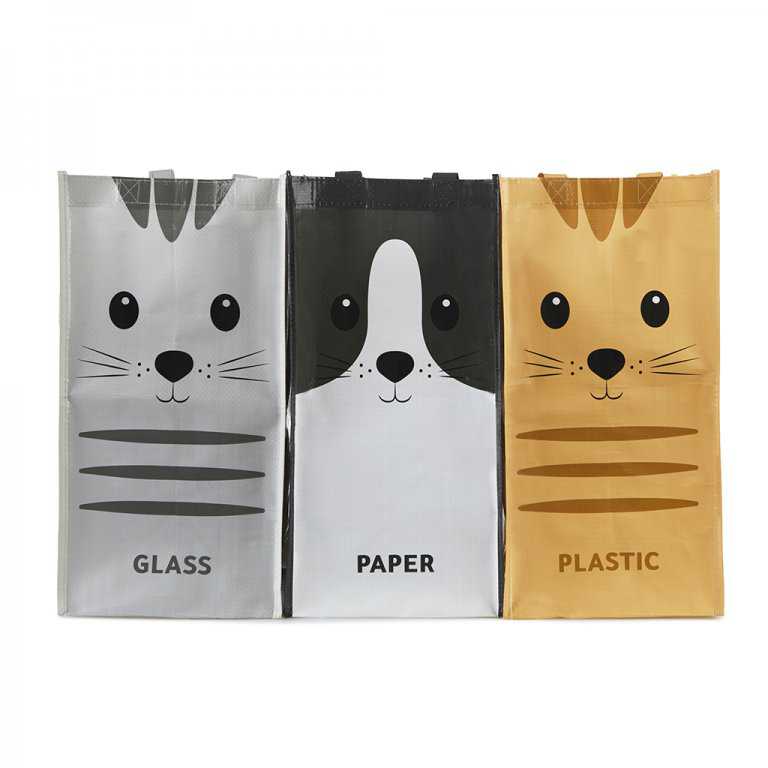 Balvi Recycling Bag Meow set 3pcs