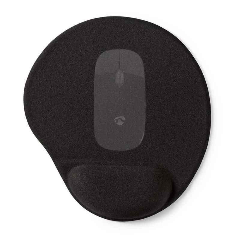 Nedis Mouse Pad with wrist Support 215mm Black