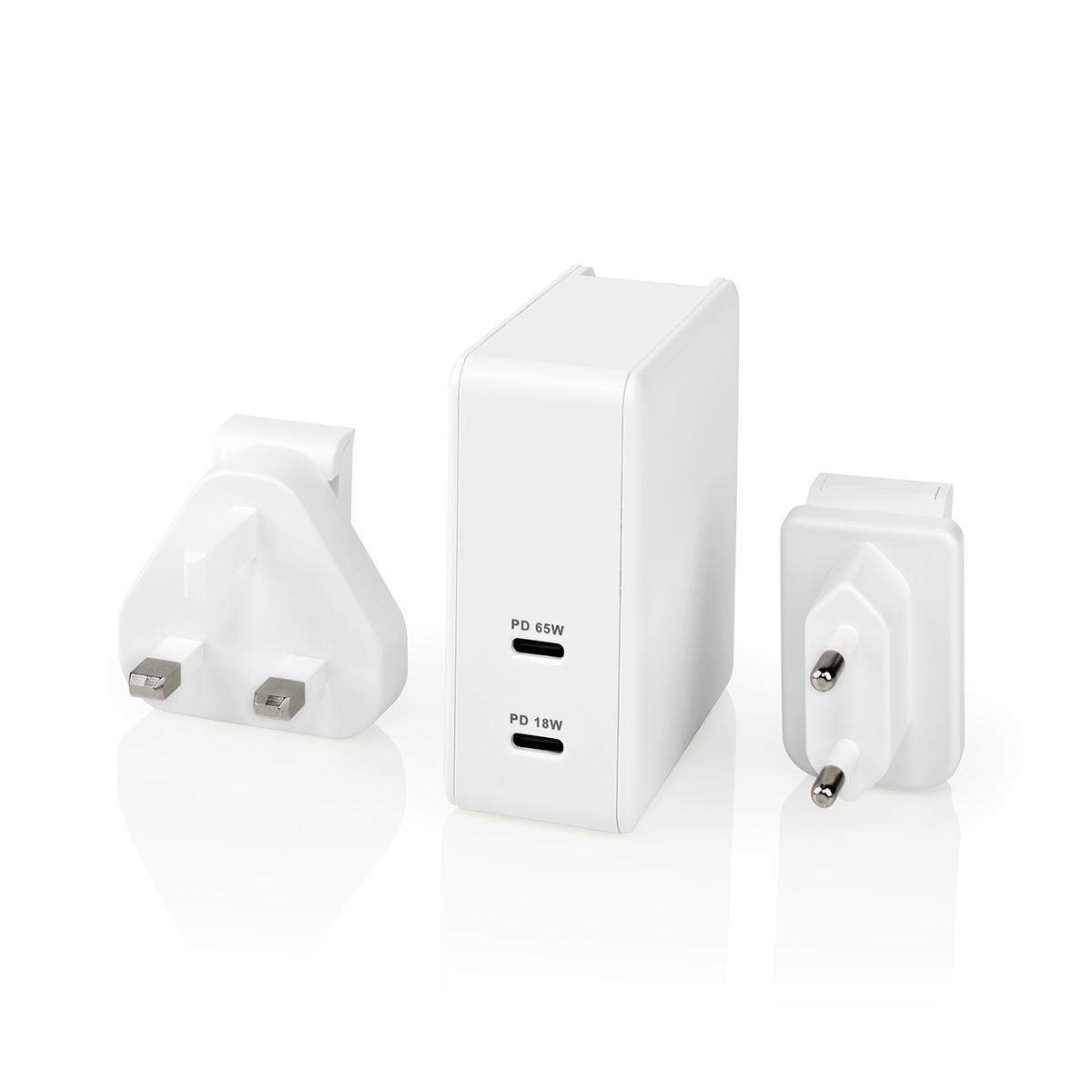 Nedis Quick Wall Charger – 65W – 2 x USB-C Output