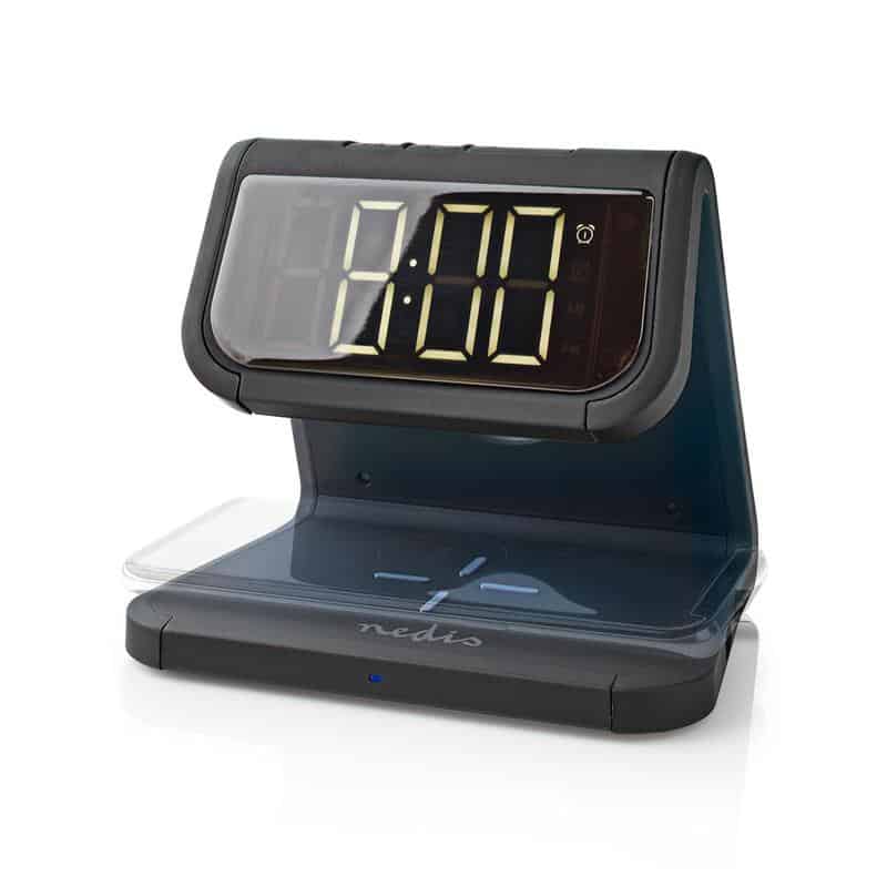 Nedis Alarm Clock with QI Wireless Charging