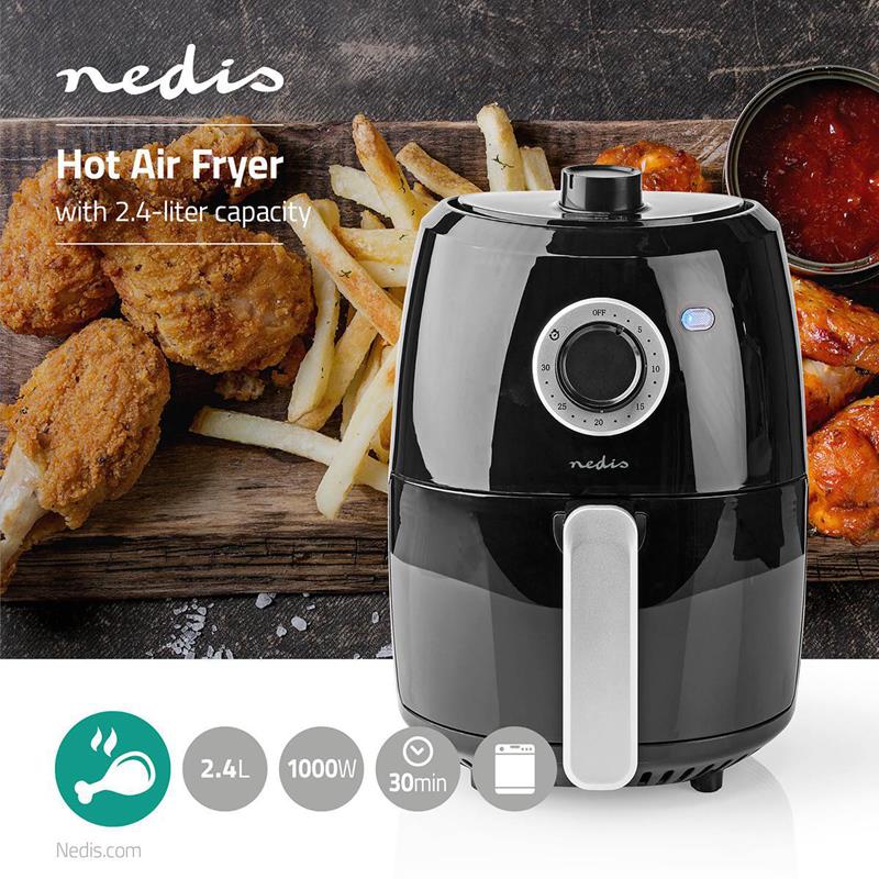 Nedis Hot Air Fryer 2.4L – Timer 30min