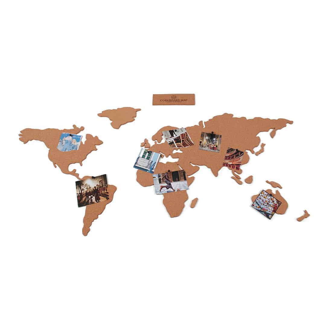 Luckies Corkboard pasaulio žemėlapio siena