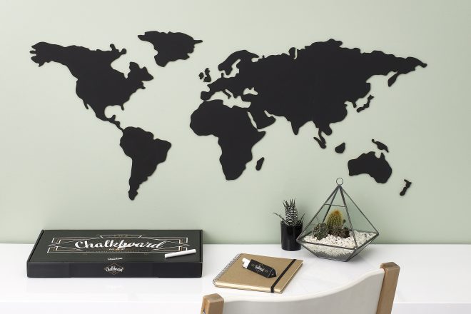 Luckies Chalkboard World Map