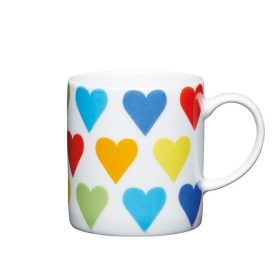 KitchenCraft 80ml Porcelain Hearts Expresso Cup
