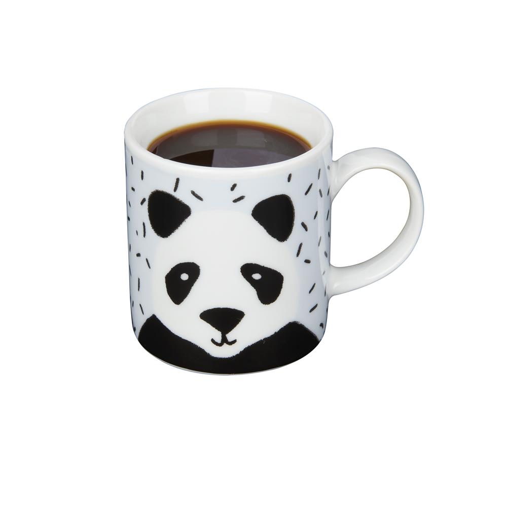 KitchenCraft Taza de café expreso Panda de porcelana de 80 ml