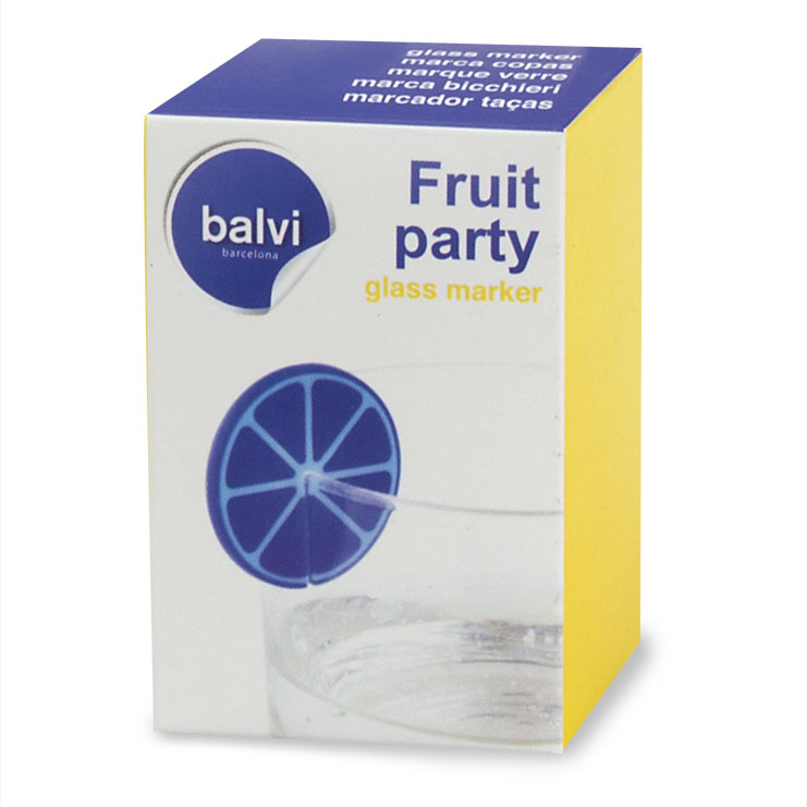 Balvi Glass Marker Fruit Party Set 8pcs.