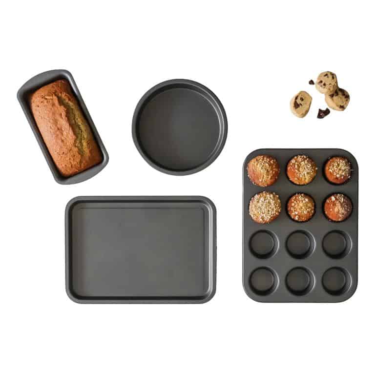 Conjunto de utensílios de cozinha antiaderente KitchenCraft 4 peças em aço carbono