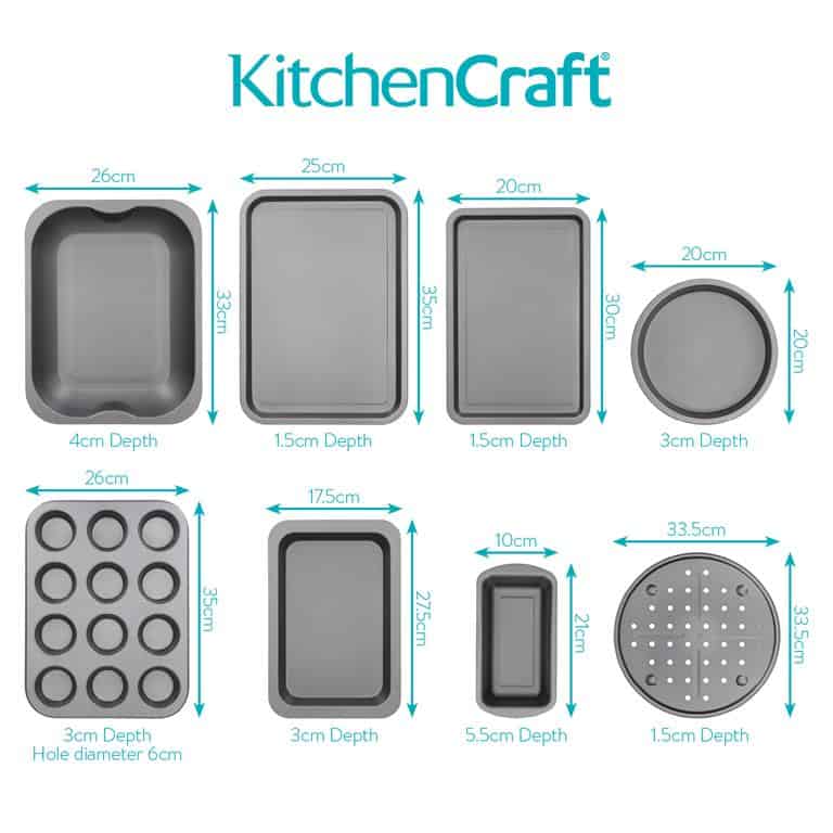 KitchenCraft Non-Stick Roasting and Baking Set 8pcs