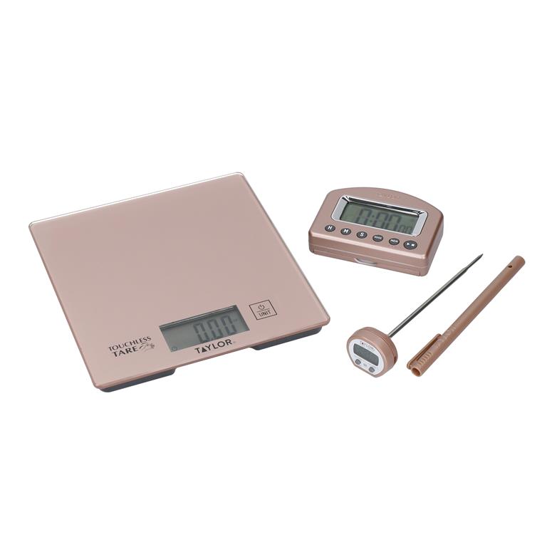 Conjunto de balanças de cozinha, cronômetro e termômetro Taylor Pro