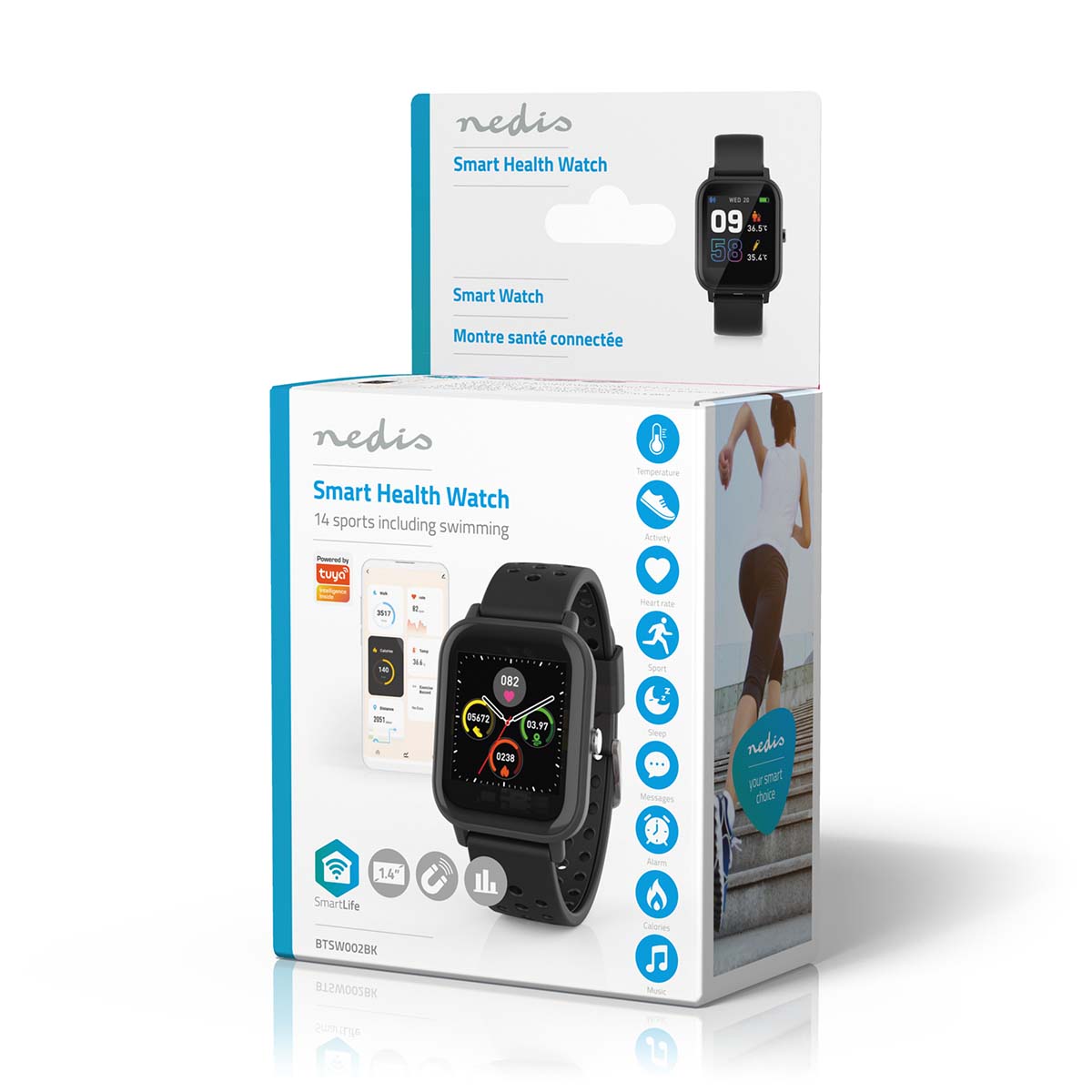 Nedis Smart Watch IP68 Waterproof