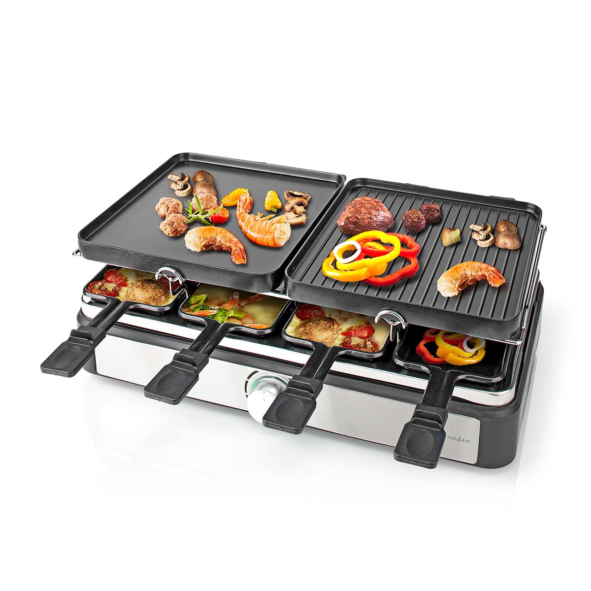 Nedis Gourmette Raclette Stone/Grill 8persons Rectangle 