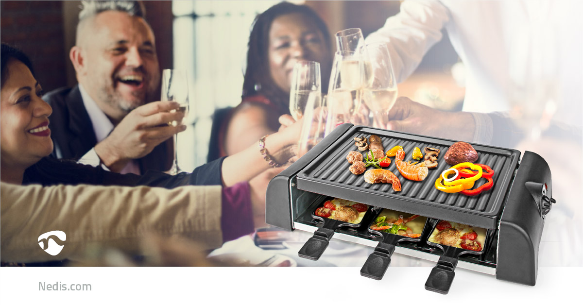 Nedis Gourmette Raclette Grill 6persons Rectangle