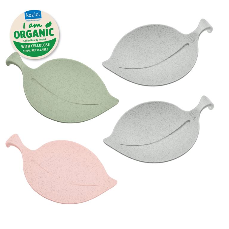 Koziol LEAF-ON Small Bowl Set of 4 – Green Grey Pink